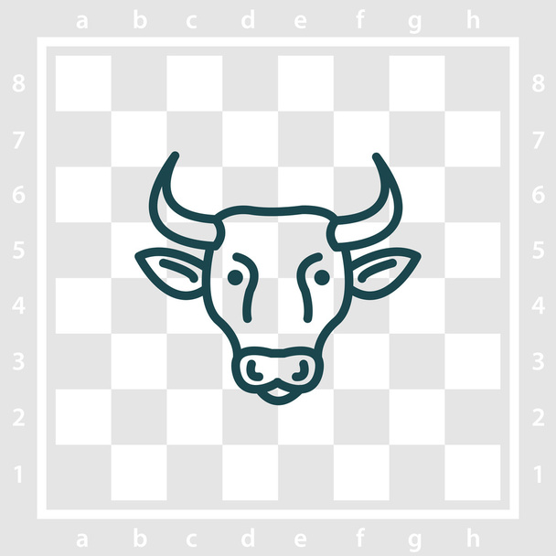 Vaca icono simple
 - Vector, Imagen