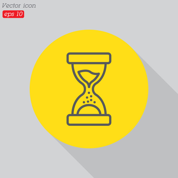 Icono de línea de reloj de arena
 - Vector, Imagen
