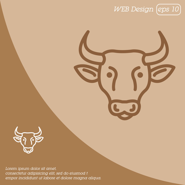 Jednoduché ikony kráva - Vektor, obrázek