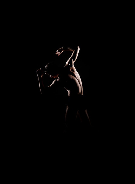 ballet dancer in darkness  - Fotoğraf, Görsel
