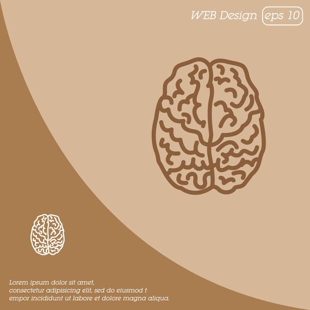 Ikona lidského mozku - Vektor, obrázek