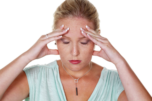 Woman with migraine - Zdjęcie, obraz