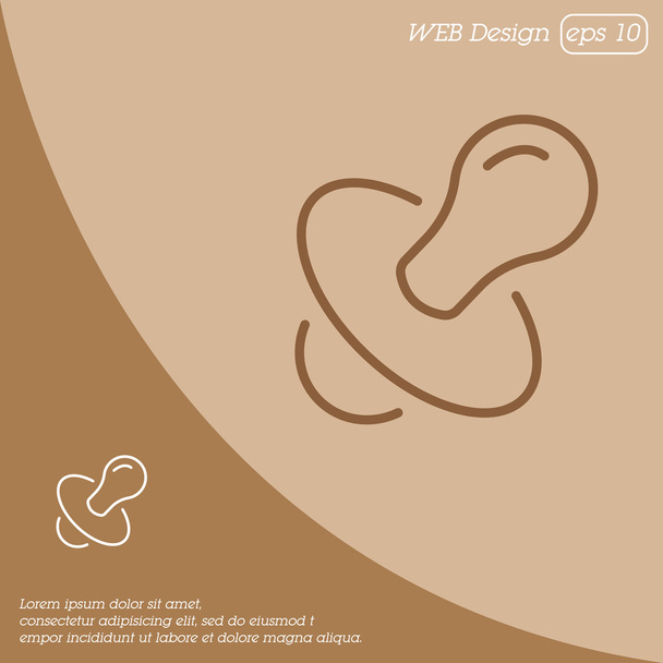 icône de bébé mamelon
 - Vecteur, image