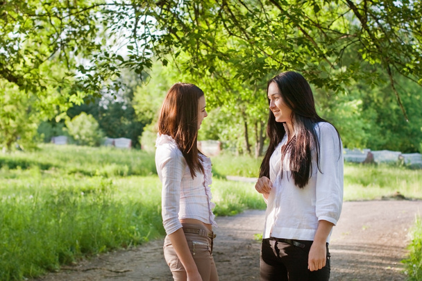 Two girls outdoor - Фото, изображение