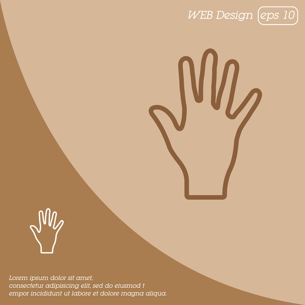 design kéz ikon - Vektor, kép