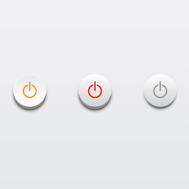 Power buttons ui element in vector - ベクター画像