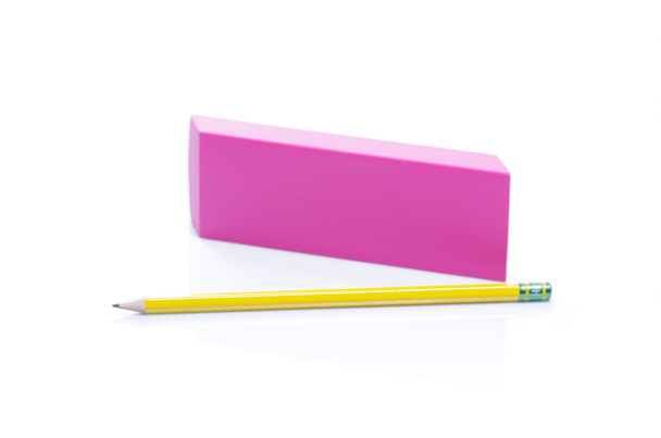 eraser and pencil - Photo, Image