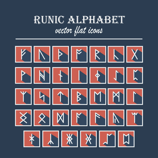 Conjunto de runas escandinavas antiguas
 - Vector, Imagen