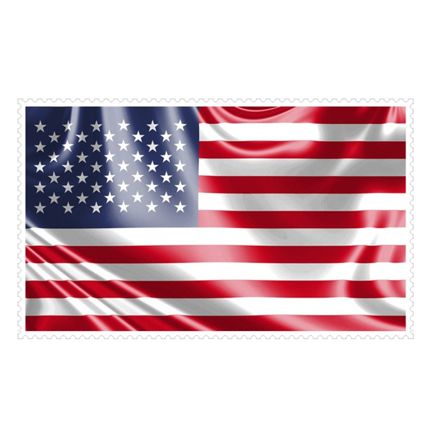 Bélyeg képet az amerikai zászló egy darab - Fotó, kép