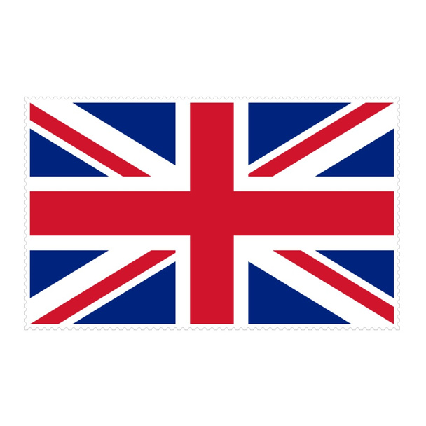 Stempelbild der britischen Flagge aus einem Stück - Foto, Bild