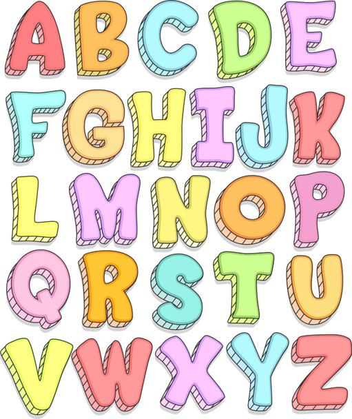 Doodles del alfabeto
 - Foto, imagen