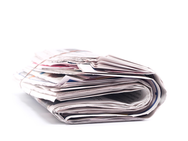 Newspaper Folded and Isolated - Photo, Image