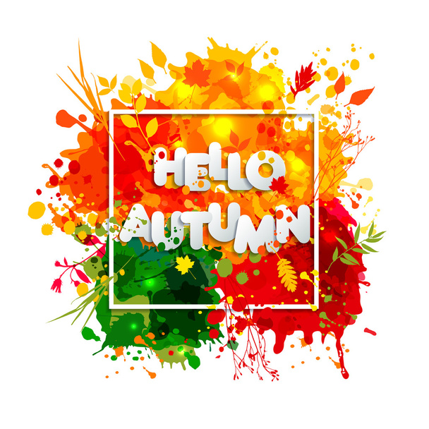 autumn greeting card - Vector, Image