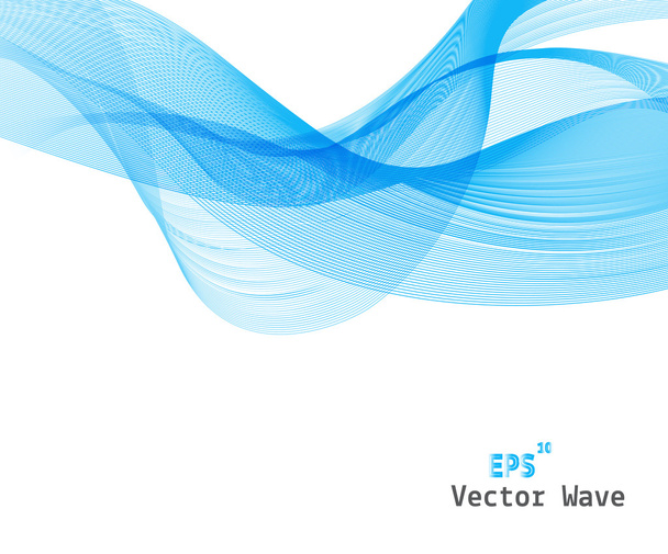 Ola azul abstracta sobre fondo. Ilustración vectorial
 - Vector, imagen