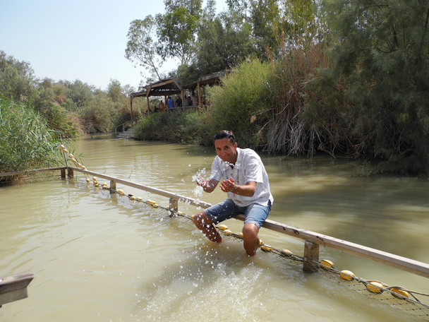 Posvátné vody, řeky Jordán, Izrael. - Fotografie, Obrázek