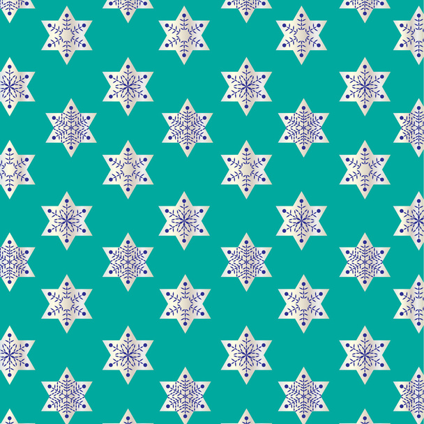 cosidos copos de nieve en las estrellas judías
  - Vector, imagen