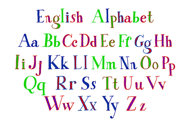 vintage alphabet. Vector - Wektor, obraz
