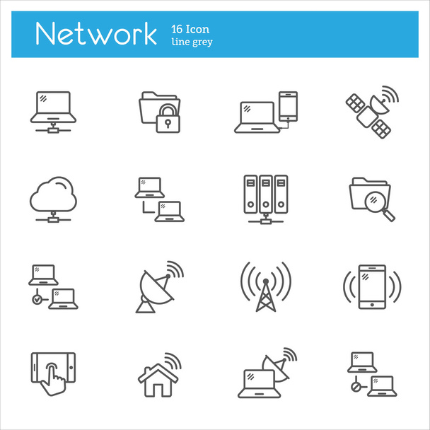 Network line icons - Vector, Image