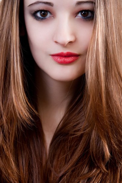 Portrait with straight hair - Foto, imagen