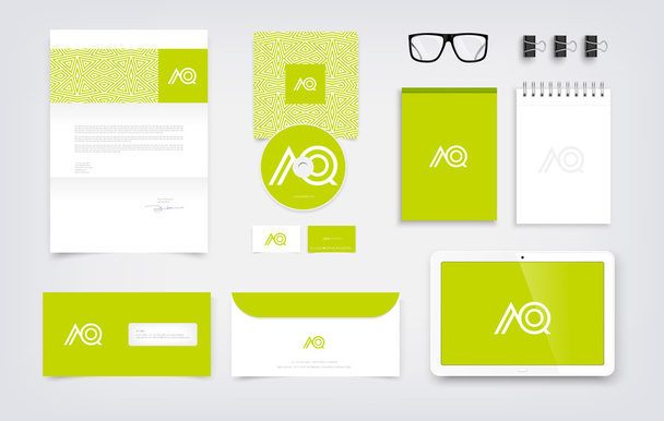 Branding mockup, briefpapier presentatiesjablonen - Vector, afbeelding