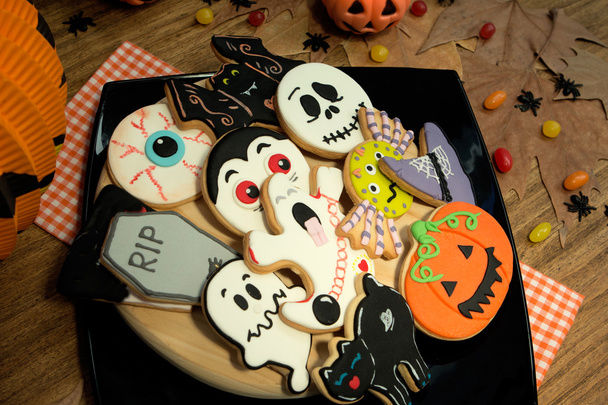 Halloween-Plätzchen und Bonbons - Foto, Bild