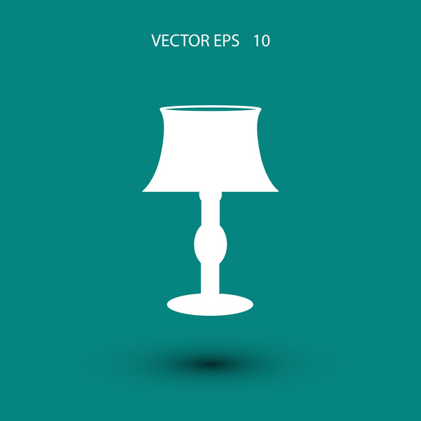 Ícone da lâmpada de mesa
 - Vetor, Imagem