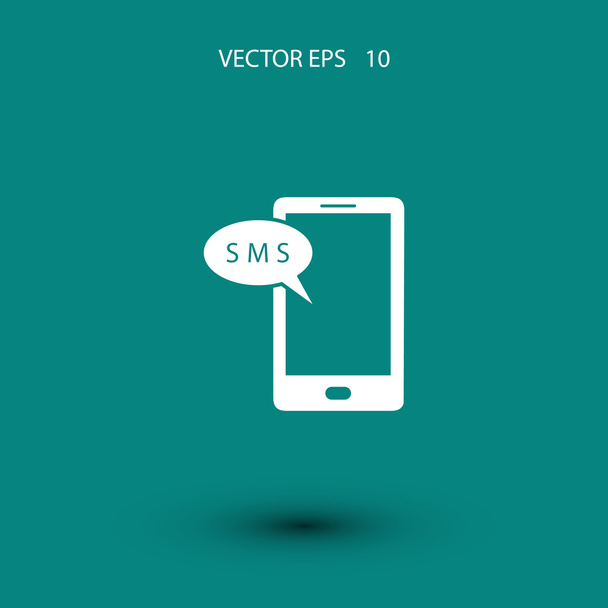 Smartphone sms ikona - Vektor, obrázek