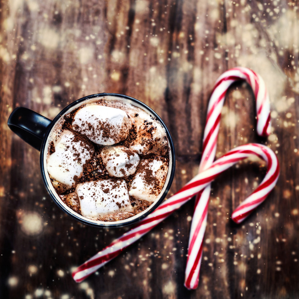 Cocoa Mug with Marshmallows  - Valokuva, kuva