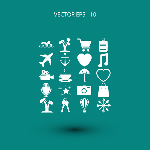 reizen iconen vector - Vector, afbeelding