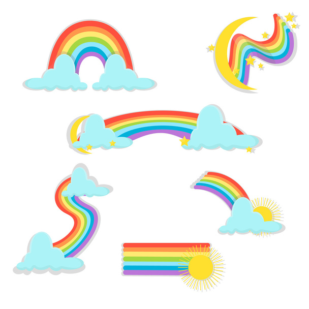 Regenbogen in verschiedenen Formen - Vektor, Bild