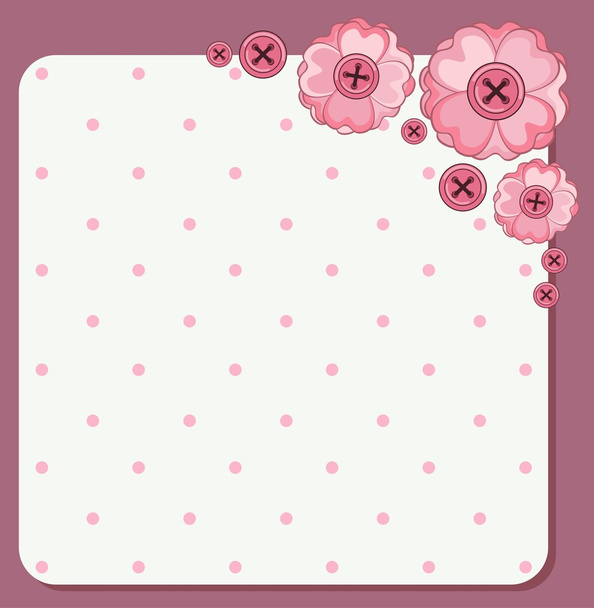 Vintage background with flower buttons - Фото, изображение