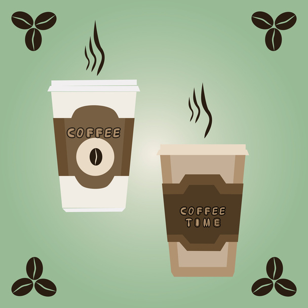 Abbildung des Logos für Kaffee - Vektor, Bild