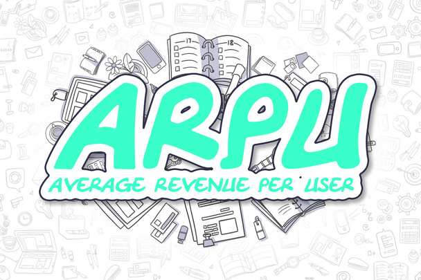 ARPU - Doodle Green Word. Business Concept. - Photo, Image