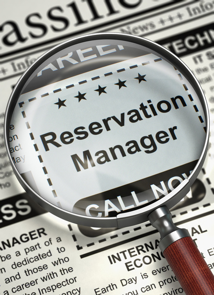 Reservation Manager nu huren. 3D. - Foto, afbeelding