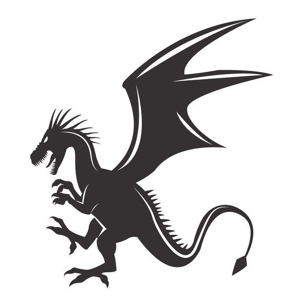 Desenho de desenho animado animal dragão
 - Vetor, Imagem