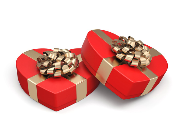 3D rendering Red boxes heart  - Foto, Bild