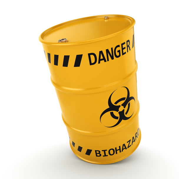3D rendering biohazard barrel - Photo, image