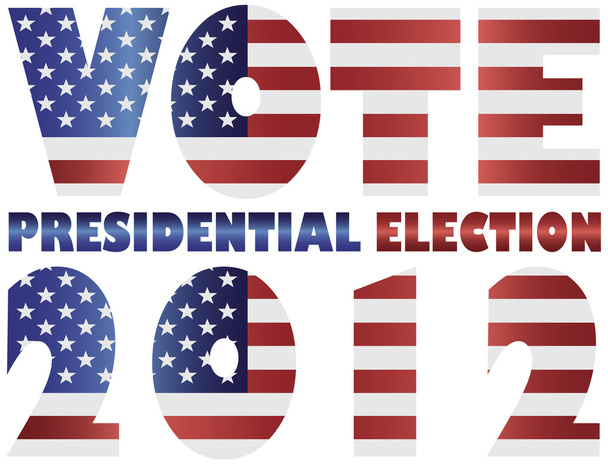 ψηφίσουν 2012 ΗΠΑ προεδρικές εκλογές εικονογράφηση - Διάνυσμα, εικόνα