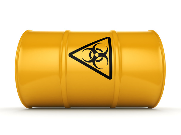 3D rendering biohazard barrel - Foto, Imagen