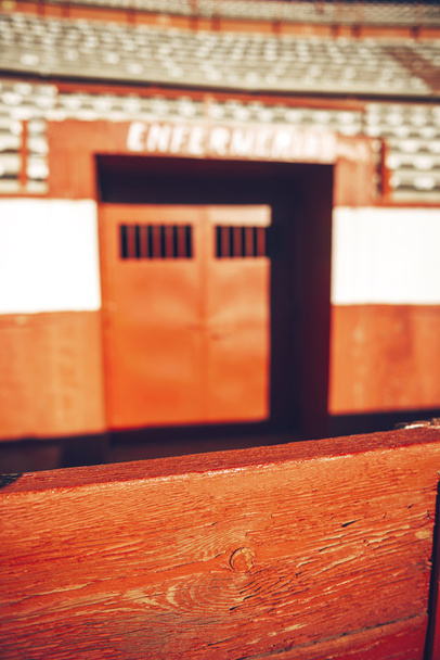 Részlet nézet a bikaviadal-aréna Spanyolországban. - Fotó, kép