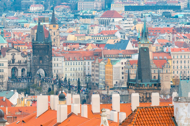 Praga. Vista aérea de la ciudad
. - Foto, Imagen