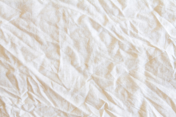 clumpled fehér szövet textúra felszíni háttér - Fotó, kép