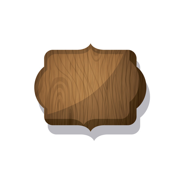 Fa és csíkozott barna keret kialakítása - Vektor, kép