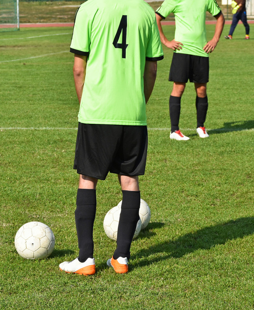 Futbol oyuncuları Isınma - Fotoğraf, Görsel