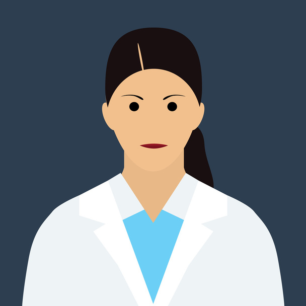Mujer Doctor Icono. Vector plano
 - Vector, Imagen
