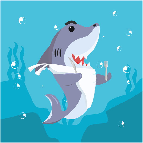 shark ready to eat - ベクター画像