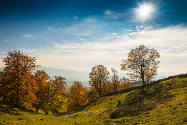 Října podzimní krajinou v odlehlé horské oblasti - Fotografie, Obrázek