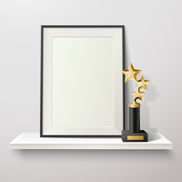 Trophy And Frame Illustration - Vector, Image