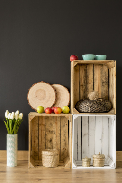 Ecological DIY wooden furniture idea - Фото, зображення