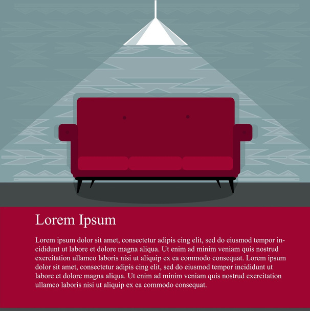 Furniture for Your Interior Design. Flat Vector Illustration. - Vector, Image